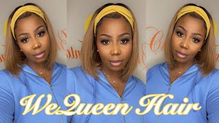 Quick And Easy Super Affordable Bob Headband Wig|| Ft Wequeen Hair!!