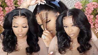Most Natural Texture Wig | Invisible Swiss Lace Frontal Install | No Glue No Bleach No Plucking