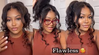 Flawless | Kinky Straight 360 Wig|  Super Fine Hd Lace & Clean Bleached Hairline Wig Omgherhair