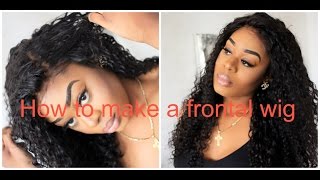 How To Make A Lacefrontal Wig | Curly Hair/ Curly Wig