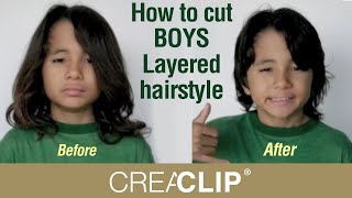How To Cut Boys Layered Hairstyle- Children'S Cuts