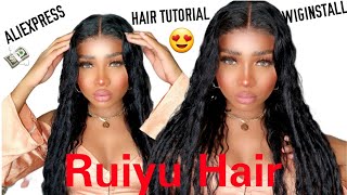 How To: Install Deep Wave Frontal Wig From Ruiyu Hair From Aliexpress | Vnveronica