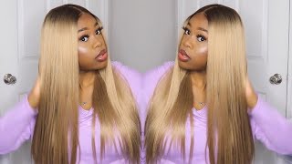 The Perfect Blonde Synthetic Lace Frontal Wig From Amazon! | K'Ryssma Wig