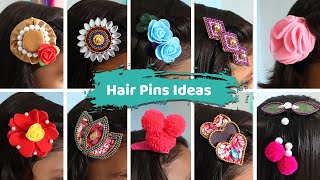 10 Trendy Hair Pins !! Hair Pins Making At Home !! Diy Hair Pins !!! Sonali'S Creations