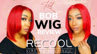 Vibrant Red Bob 13X4 Wig | Cute Summer Look | Ft. Recool Hair