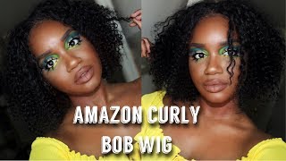 Amazon Prime Curly Bob Wig Review | Under $100 |  Atoz Wig |