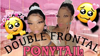 My First Time Doing A Double Frontal Ponytailbeginner Friendly Tutorial