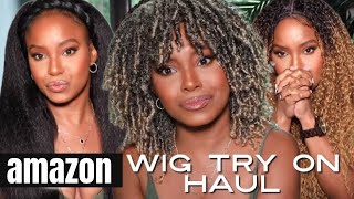 $20 Kinky Straight Wig?! Amazon Kinky Wig Try On Haul| Take It Or Leave It | Alwaysameera
