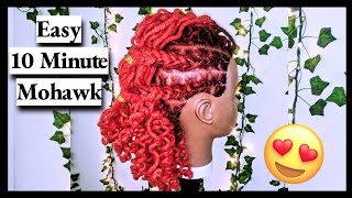 Loc Style Tutorial #32: Two Braid Mohawk | Easy Trending Hairstyle For Valentines Day