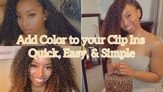 How To: Add Color To Curly Clip Ins| Betterlength