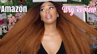 Wig Review| Synthetic Ombre Kinky Straight Wig From Amazon!!!
