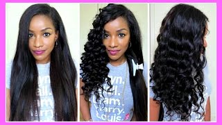 Straight To Curly W/ Clip-Ins|Easy Curling Tutorial Using Clip In Extensions