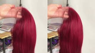 Love Beauty Wig | Burgundy Bob Wig 12Inch 150% Transparent Lace