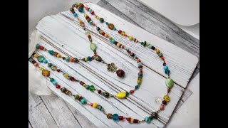 Beaded Chain Multi Wrap Bracelet Necklace Using Jesse James Beads!