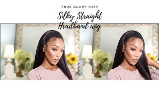 Silky Bone Straight 20' Headband Wig Ft  Truegloryhair