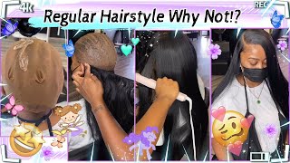 Regular Hairstyle: Side Part Quick Weave W/Leave Out | Soft Human Hair Ft. #Elfinhair Review