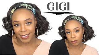 Janet Collection Crescent Synthetic Hair Headband Wig - Gigi --/Wigtypes.Com