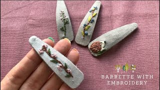 Custom Barrettes With Embroidery Hair Barretteshair Clips Diy