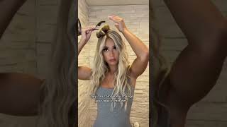Easy Clip In Hair Extensions Tutorial | Hairstyles For Thin Hair #Shorts #Hairtutorial