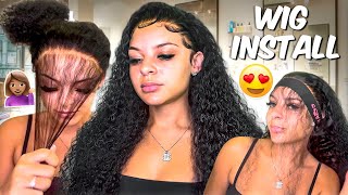 Start To Finish Frontal Install | Curly Hd Lace Wig | West Kiss Hair