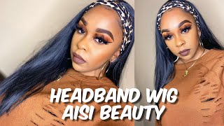 Beginner Friendly Wig | 22 Inch Synthetic Headband Wig | Aisi Beauty | Lindsay Erin