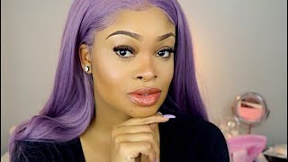Cheap Purple Amazon Synthetic Lace Wig Install | Under $35