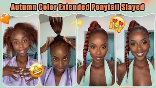Get Ready With Her Extended Ponytail On Natural Hair | Hair Tutorial For Beginner #Elfinhair