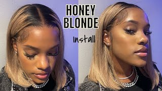 Honey Blonde Bob Lace Front Wig Install | Beginner Friendly| Ft Afsisterwig