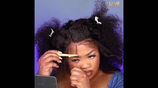 Luvme Hair Afro Curly Undetectable Invisible Lace Glueless Frontal Lace Wig 18"