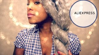 Aliexpress|Silk Straight Ombre Black & Grey Synthetic Lace Front Wig Review