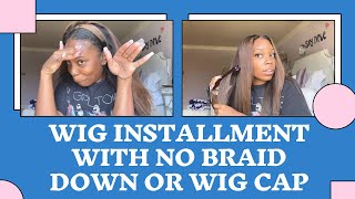 Wig Install With Got2B Freeze Spray | No Wig Cap, No Braid Down| Sky Drue