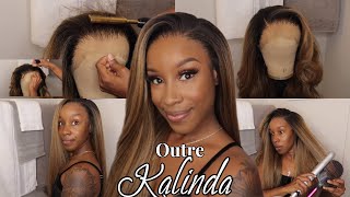 It'S Giving Kinky Straight!  Straightening A Human Hair Blend Wig! Feat. Outre Kalinda