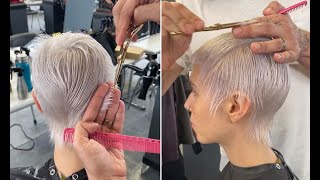 How To Cut & Style A Very Short Pixie Haircut For Women | Perfect Cutting Techniques