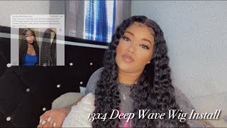 Installing Affordable Amazon 13X4 26 Inch Deep Wave Wig Ft Manorshen Hair