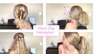 Claw Clip Hairstyles For Summer!