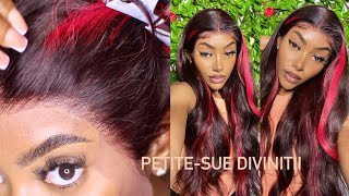 13X4 Red Streaked Lace Front Wig Ft. Unice Hair | Petite-Sue Divinitii