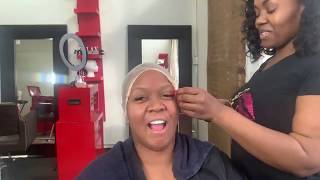 Lace Frontal Wig Install Melted W/ Glue Tutorial Stocking Cap Method