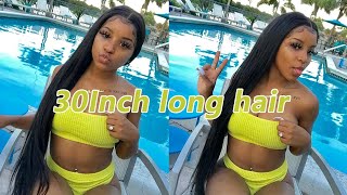 Must Have Protective Quickweave 30Inch Hair With 20Inch Frontal Rock Ponytail @Hey.Lexie Ft Ulahair