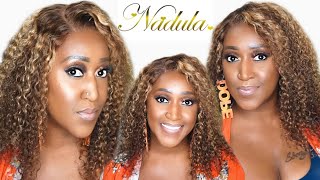 Perfect Highlighted Honey Blonde Curly Lace Closure Wig - Ft. @Nadula Hair