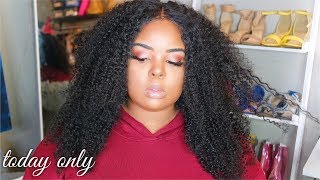Feeling This Mongolian Kinky Curly Unit | Today Only | Machine Sewn Wig