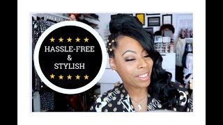 Affordable Budget Hairstyle!! ~ Freetress Equal Drawstring Ponytail With Bangs Review
