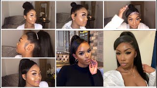 How To Do A Easy High Frontal Swoop Ponytail | Cynthiamaylena
