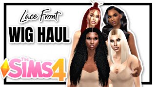 Lace Front Wig Cc Lookbook + Cc Links  | The Sims 4