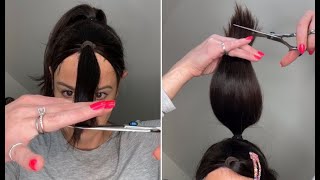 How To Easy Way Cut Chunky Layers At Home | Diy Quick Layered Long Haircut
