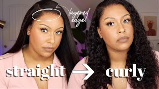 Straight To Curly! | 3 In 1 Wet & Wavy 13X6 Lace Wig! | Clear Lace | Layered Edge | Ft Xrsbeautyhair
