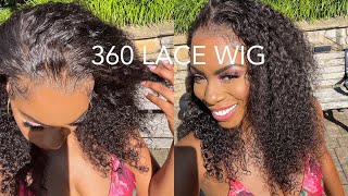 Full Lace Wig Hack!!No Glue Needed For Curly Baby Hairs! Curly Nape Tutorial & Styles! Afsisterwig