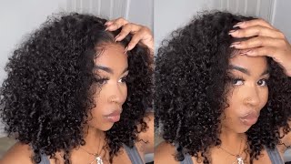 Super Cute How To Style Curly Wig To Make It Look Natural |4X4 Hd Lace Closure Ft. Ohmypretty Hair