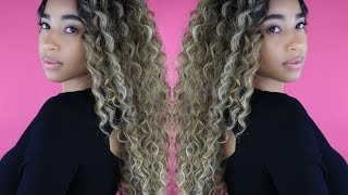 Everyday Blonde Curly Hair! |"Talia" Freetress Equal Lace Front Wig
