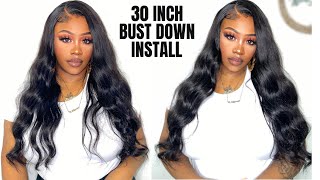30 Inch Bust Down Install | Ishow Hair