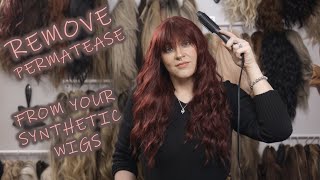 How To Fix Permatease In A Wig | How To Make A Wig Look Natural | How To Fix Bangs On Synthetic Wigs
